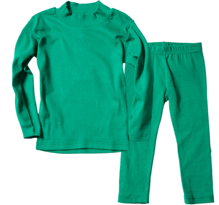 Παιδικό σετ για εκδηλώσεις πράσινο μπλούζα παντελόνι μονόχρωμα σχολείο γιορτές παραστάσεις