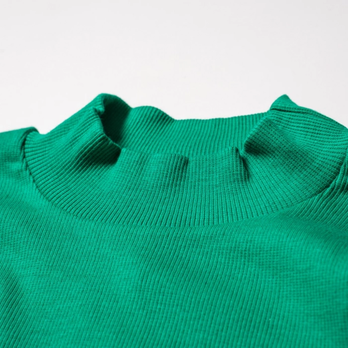 Παιδικό σετ για εκδηλώσεις πράσινο μπλούζα παντελόνι μονόχρωμα σχολείο γιορτές παραστάσεις 1
