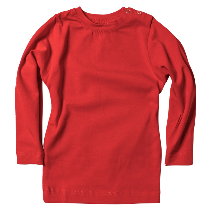 Παιδική μπλούζα μονόχρωμη κόκκινη για εκδηλώσεις αγόρια κορίτσια παραστάσεις