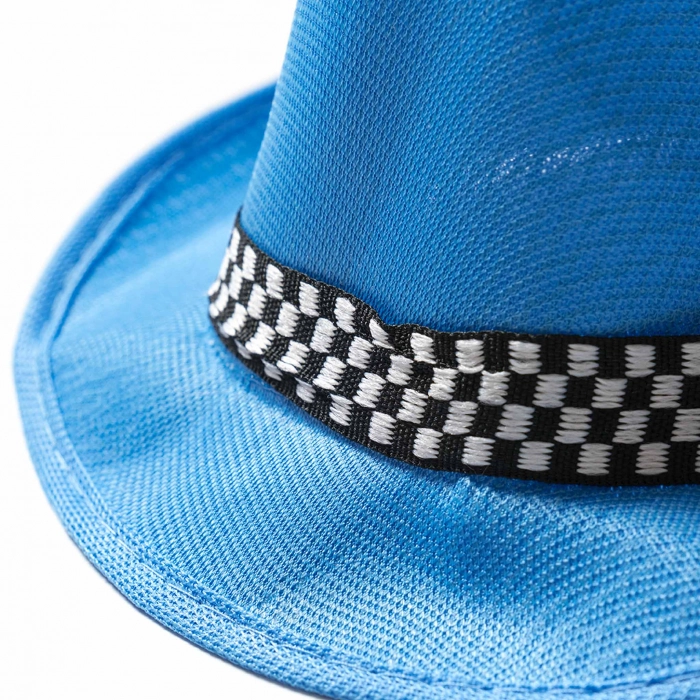 Παιδικό καπέλο για αγόρια Boss γαλάζιο μοντέρνο αγορίστικα παιδικά καπέλα trendy μοδάτο πλεκτό
