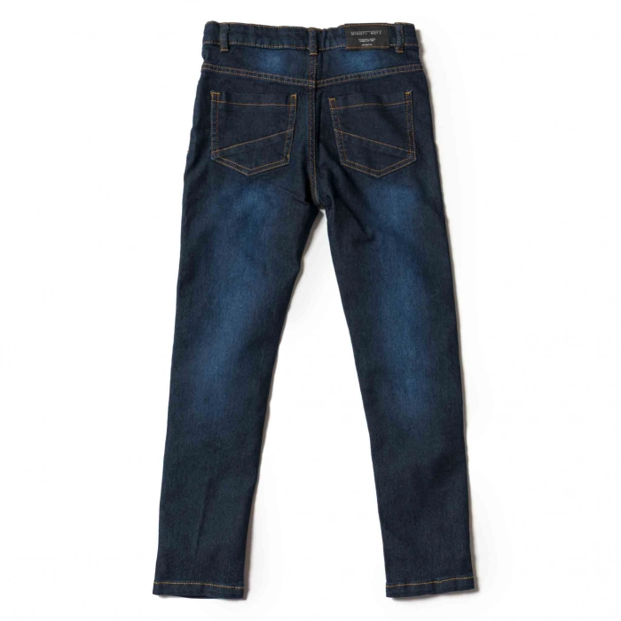 Παιδικό παντελόνι Minoti για αγόρια Skinny Dark Denim μπλε επώνυμα παιδικό ρούχο αγορίστικο μοντέρνο πίσω