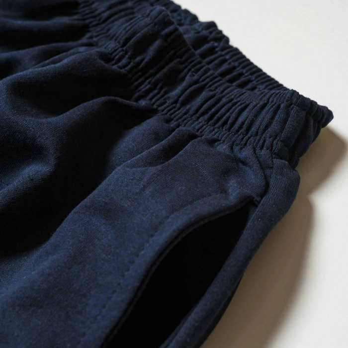 Παιδικό παντελόνι φόρμας εποχιακό μπλε οικονομικό παιδικό ρούχο προσφορά λεπτό αχνούδιαστο ύφασμα τσέπη