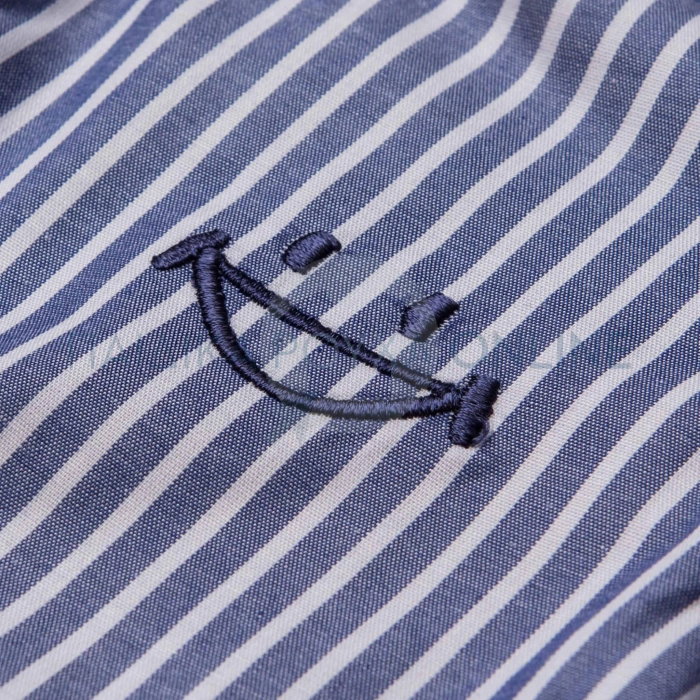 πουκάμισο original μακρυμάνικο σκούρο μπλε λεπτή ρίγα6