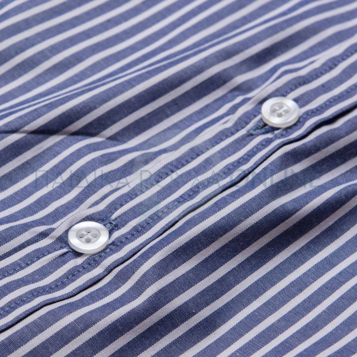 πουκάμισο original μακρυμάνικο σκούρο μπλε λεπτή ρίγα4