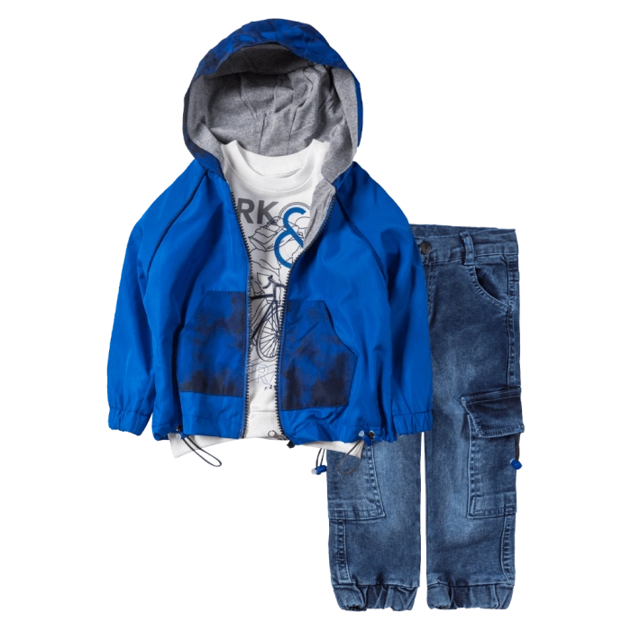 Παιδικό σετ για αγόρια TRK Μπλε αγορίστικα σετ μοντέρνα καθημερινά οικονομικά