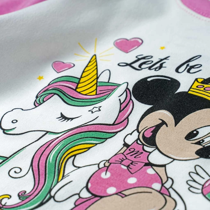 Παιδική πιτζάμα Ελίνα για κορίτσια Always Best Friends Ροζ κοριτσίστικες ελληνικές βαμβακερές πιτζάμες 3
