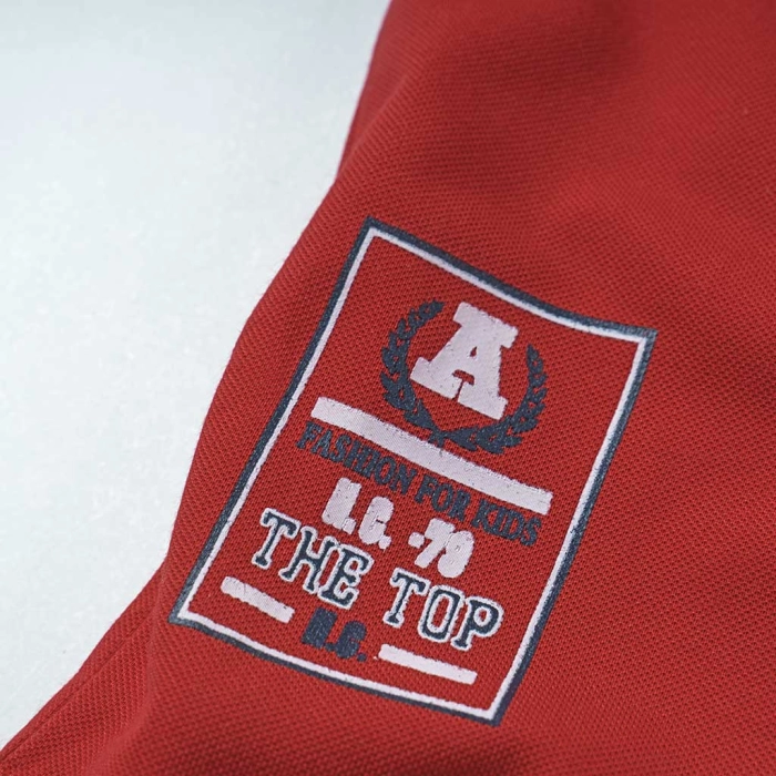 Παιδική μπλούζα New College για αγόρια And Pleating Κόκκινο αγορίστικες πόλο κοντομάνικες μπλούζες 4