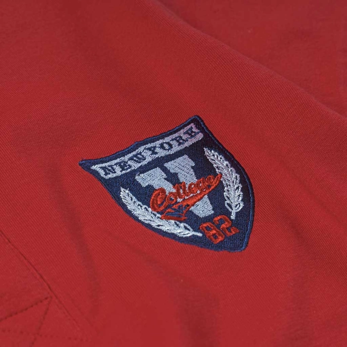 Παιδική μπλούζα New College για αγόρια New York Κόκκινο αγορίστικες πόλο κοντομάνικες μπλούζες 3