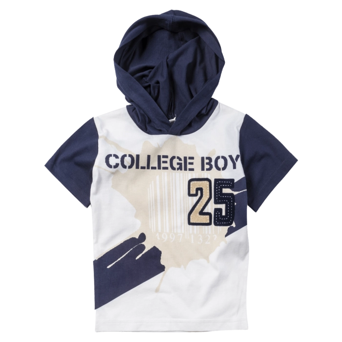 Παιδική μπλούζα New College για αγόρια Collegee Boy Μπλε αγορίστικες κοντομάνικες μπλούζες