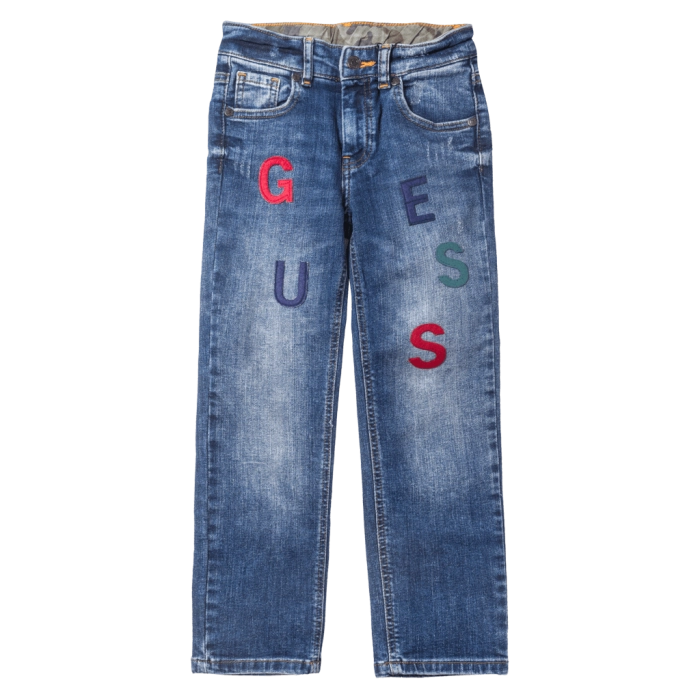 Παιδικό παντελόνι GUESS Letters Τζιν αγορίστικα κι ελληνικά παντελόνια επώνυμα