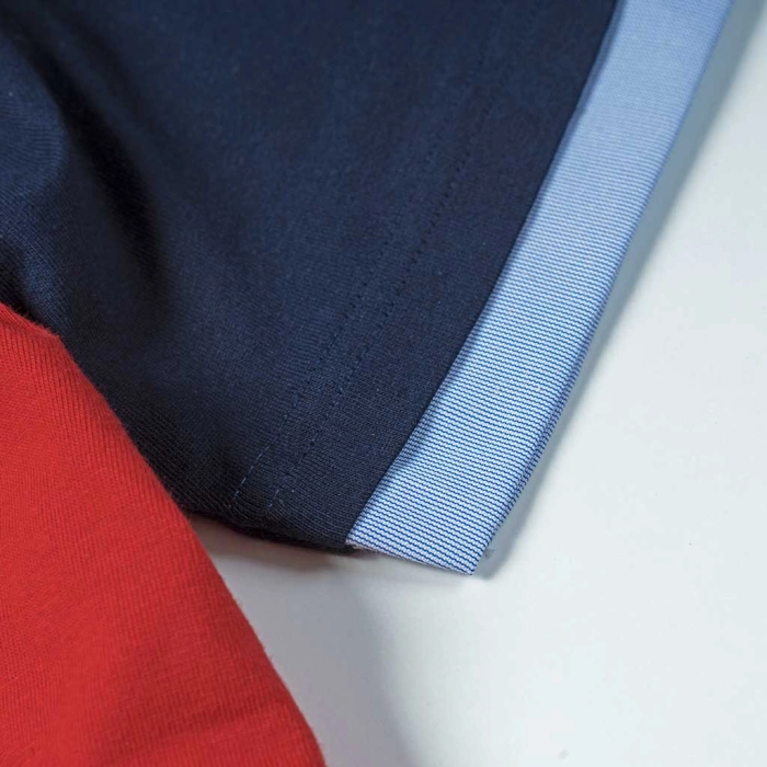 Παιδική μπλούζα New College για αγόρια NCC Κόκκινο αγορίστικες πόλο κοντομάνικες μπλούζες 3