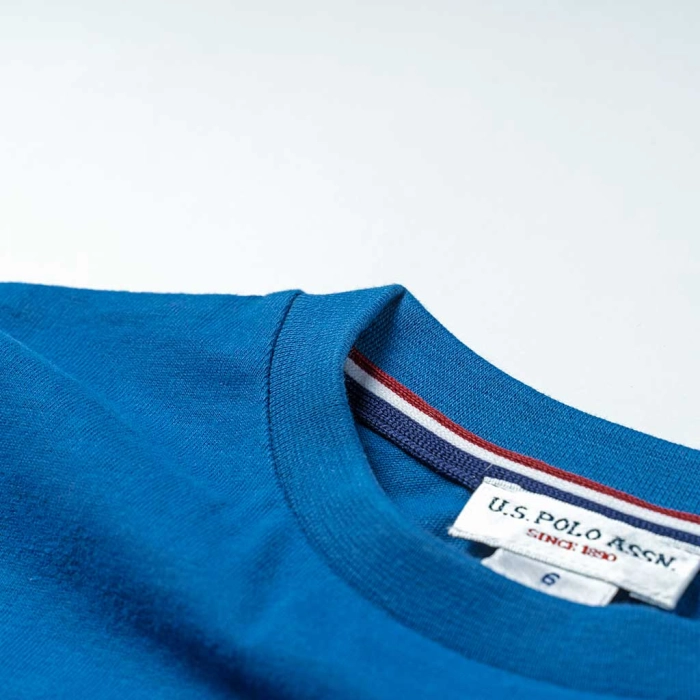 Παιδική μπλούζα US Polo για αγόρια ASSN Μπλε αγορίστικες μακρυμάνικες μοντέρνες μπλούζες επώνυμες 5