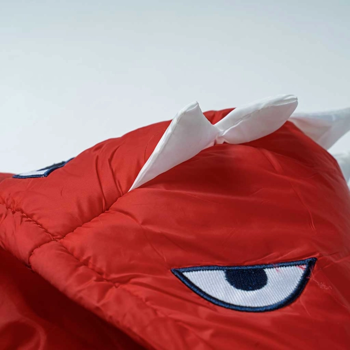 Βρεφικό σετ φόρμας New College για αγόρια Dinosaur Κόκκινο αγορίστικες ελληνικές φόρμες 3
