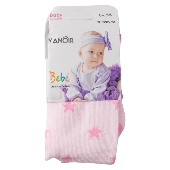 Βρεφικό καλσόν για κορίτσια Yanoir Stars Ροζ κοριτσίστικα χοντρά μοντέρνα καλσόν