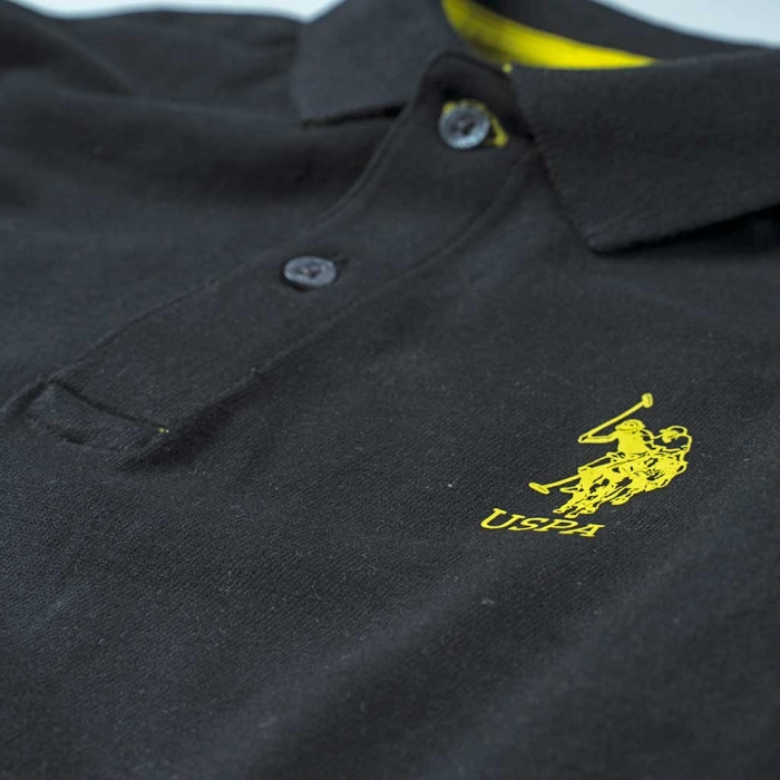 Παιδική μπλούζα US POLO για αγόρια USPA3 Μαύρο αγορίστικα δώρα επώνυμα brands casual μοντέρνα paidika 4