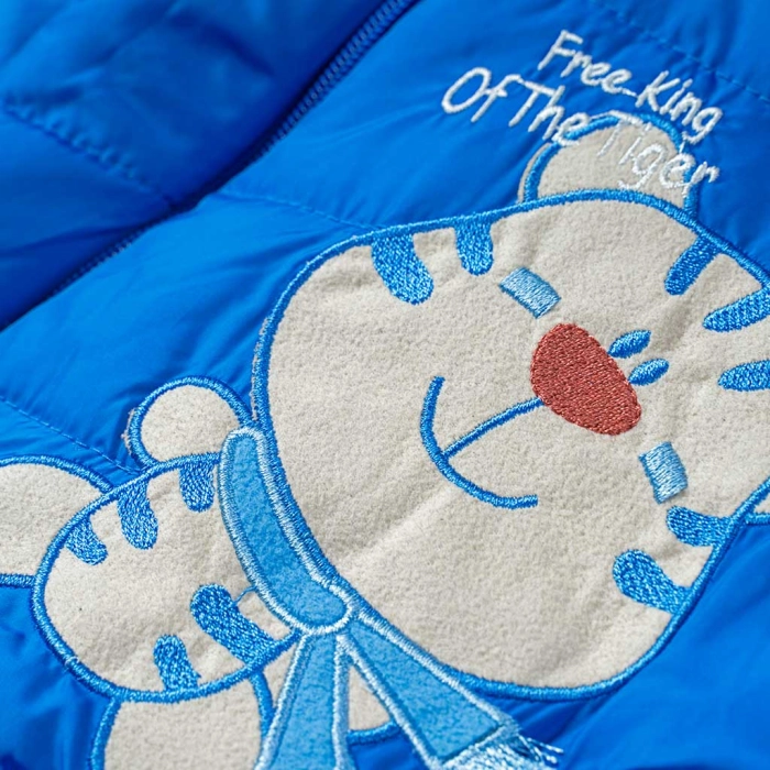Βρεφικό φορμάκι εξόδου για αγόρια Tiger Μπλε αγορίστικα ζεστά μοντέρνα χειμερινά 6