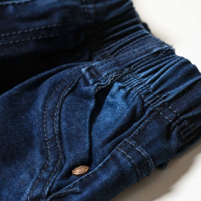 Παιδικό τζιν παντελόνι για αγόρια Arrow μπλε αγορίστικο με λάστιχο οικονομικό παιδικό ρούχο μοντέρνο ξεβαμμένο τσέπη