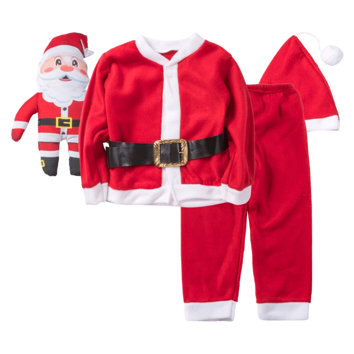 Βρεφικό χριστουγεννιάτικο σετ Santa Claus2 για αγόρια κόκκινο αγορίστικα οικονομικά χριστουγεννιάτικα γιορτινά άνετα δώρα