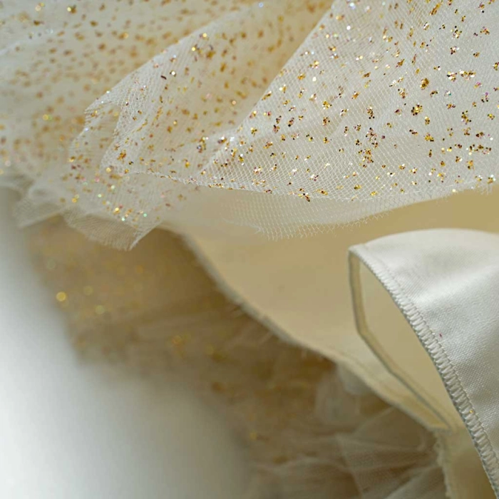 Παιδικό φόρεμα για κορίτσια Klelia εκρού κοριτσίστικα επίσημα για γάμο για βάφτιση αμπιγιέ μοντέρνα 5