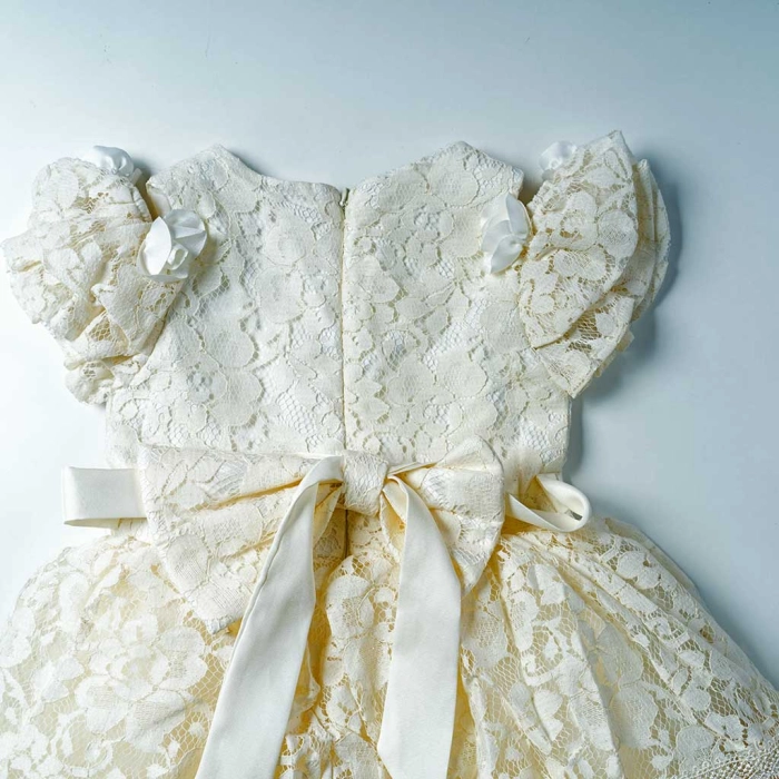 Παιδικό φόρεμα για κορίτσια Klelia εκρού κοριτσίστικα επίσημα για γάμο για βάφτιση αμπιγιέ μοντέρνα 6