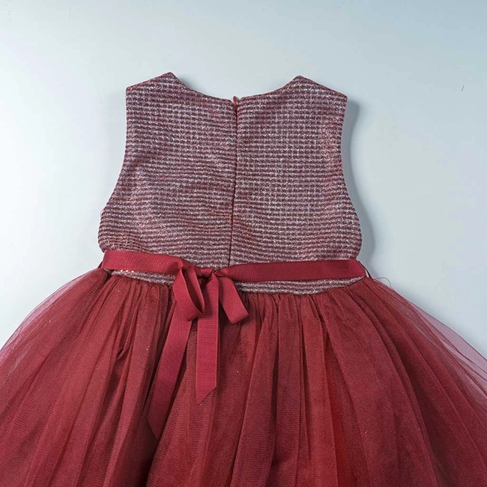 Παιδικό φόρεμα για κορίτσια Miss Rose μπορντό κοριτσίστικα αμπιγιέ για γάμο βάφτιση εντυπωσιακά μοντέρνα οικονομικά 7