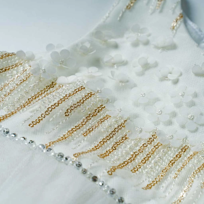 Βρεφικό φόρεμα για κορίτσια Victoria ζαχαρί κοριτσίστικα επίσημα αμπιγιέ για γάμο βάφτιση 3 Copy