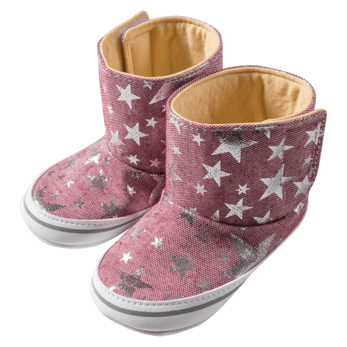 Βρεφικά παπούτσια αγκαλιάς για κορίτσια Stars ροζ κοριτσίστικα καθημερινά οικονομικά για βόλτα