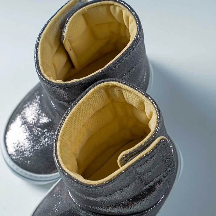 Βρεφικά παπούτσια αγκαλιάς για κορίτσια Lady ασημί κοριτσίστικα καθημερινά οικονομικά για βόλτα 1