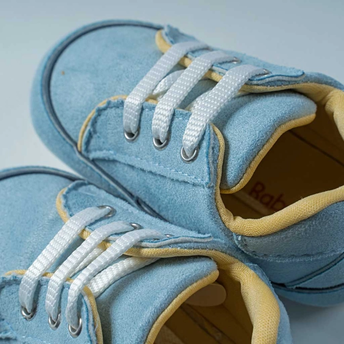 Βρεφικά παπούτσια αγκαλιάς για αγόρια Little Men σιέλ αγορίστικα καθημερινά οικονομικά για βόλτα 2