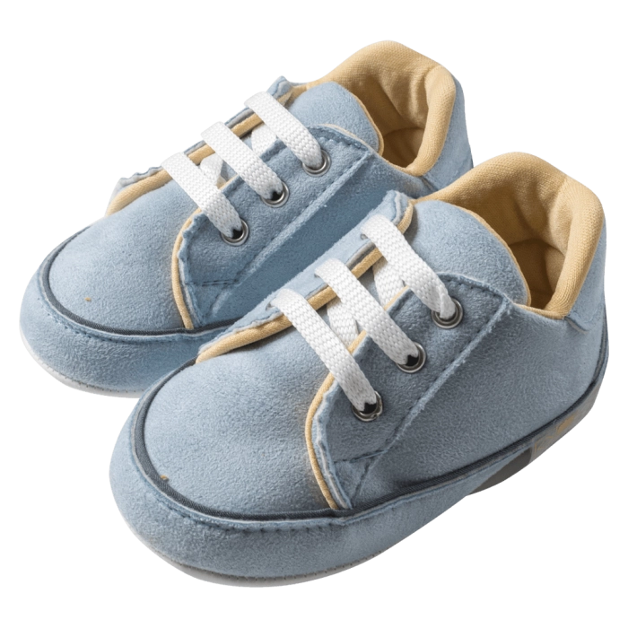 Βρεφικά παπούτσια αγκαλιάς για αγόρια Little Men σιέλ αγορίστικα καθημερινά οικονομικά για βόλτα