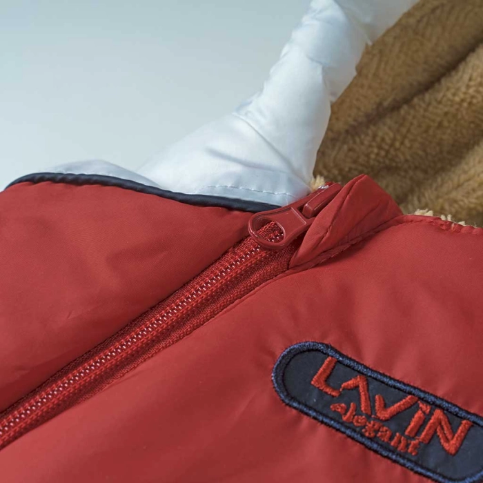 Βρεφικό φορμάκι εξόδου για αγόρια Lavin Κόκκινο 515 αγορίστικα καθημερινά μπουφάν χειμερινά 3