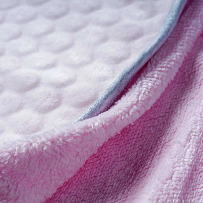Παιδική κουβέρτα για κορίτσια Sweet Dreams ροζ κοριτσίστικα οικονιμικά ζεστά λευκά είδη με επένδυση 3