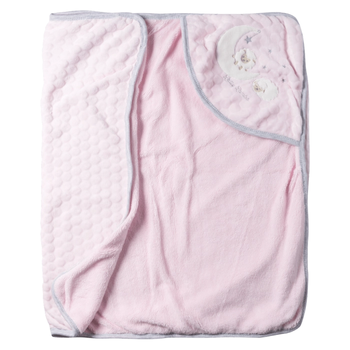 Παιδική κουβέρτα για κορίτσια Sweet Dreams ροζ κοριτσίστικα οικονιμικά ζεστά λευκά είδη με επένδυση