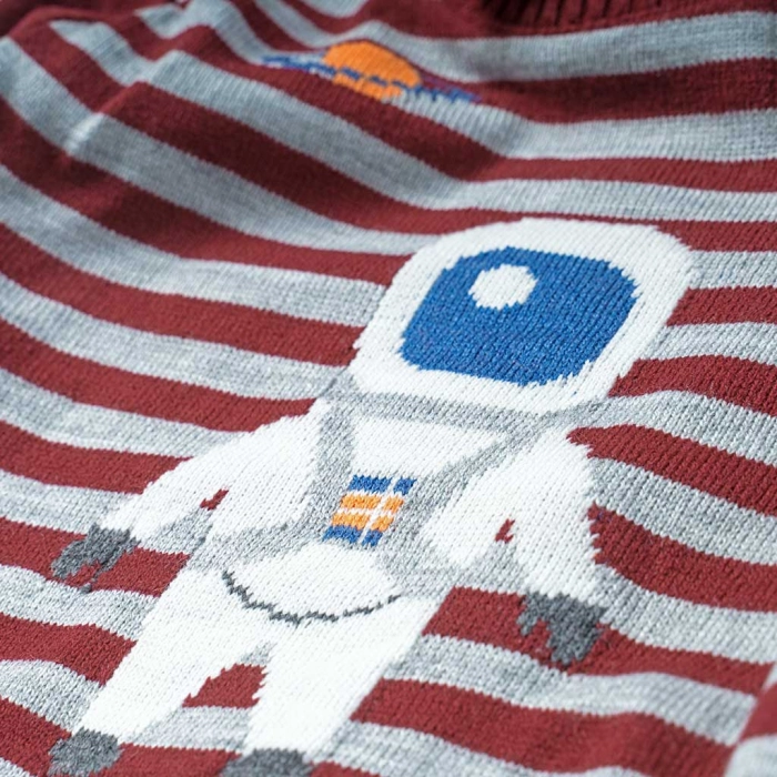 Βρεφικό σετ για αγόρια Astronaut Μπoρντό αγορίστικα μοντέρνα casual σετ για καλό ντύσιμο 3