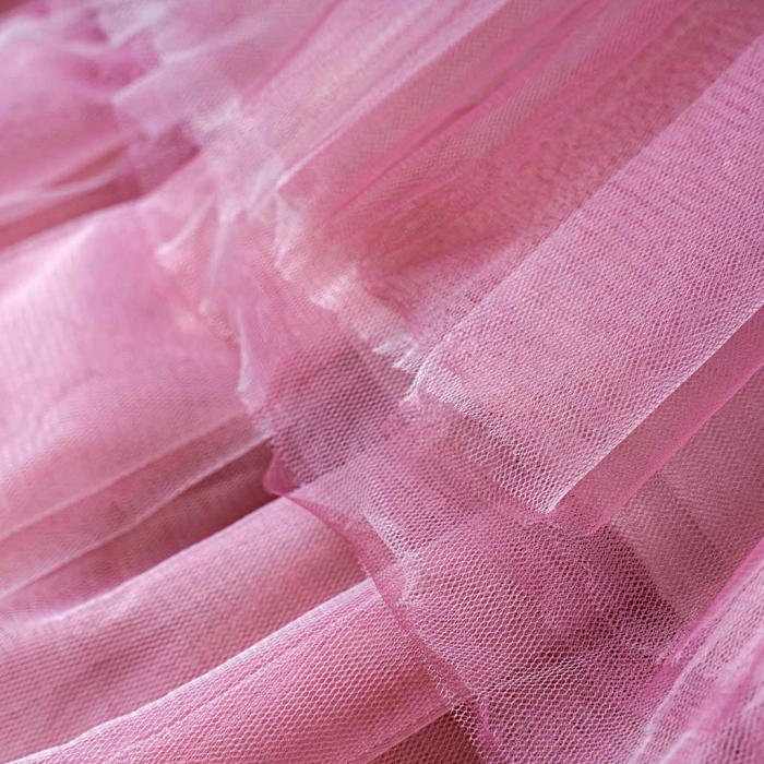Παιδικό φόρεμα για κορίτσια Swan pink κοριτσίστικα επίσημα εντυπωσιακά αμπιγιέ για γάμο βάφτιση 4