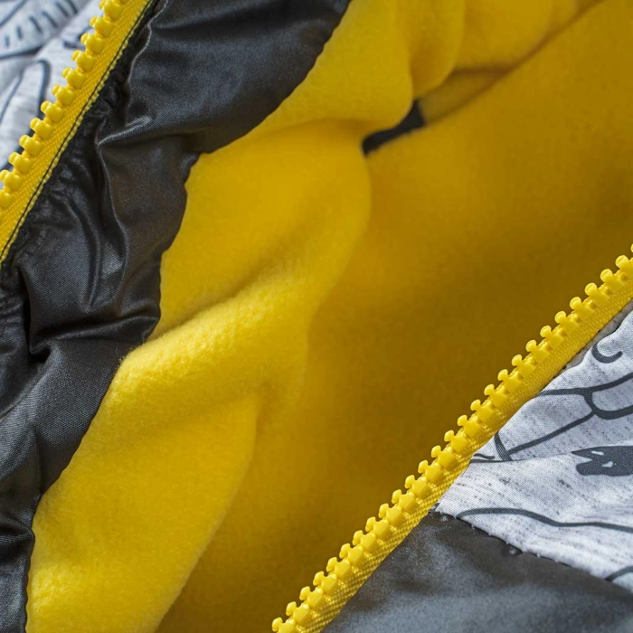 Παιδικό μπουφάν για αγόρια Zoo Animals Κίτρινο αγορίστικα μοντέρνα ζεστά ποιοτικά μπουφάν 5