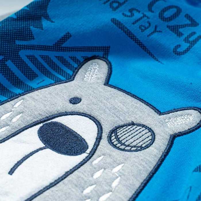 Βρεφικό σετ φόρμας για αγόρια Bear Μπλε αγορίστικες μοντέρνες αθλητικές φόρμες 3