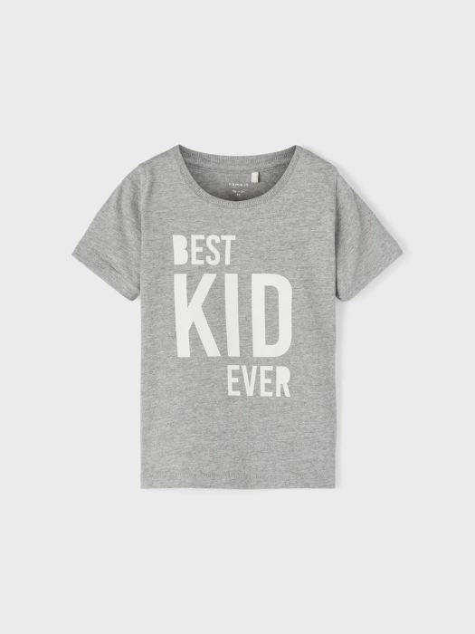 Παιδική μπλούζα Name it για αγόρια Best Kid γκρι αγορίστικα ποιοτικά οικονομικά καθημερινά επώνυμα