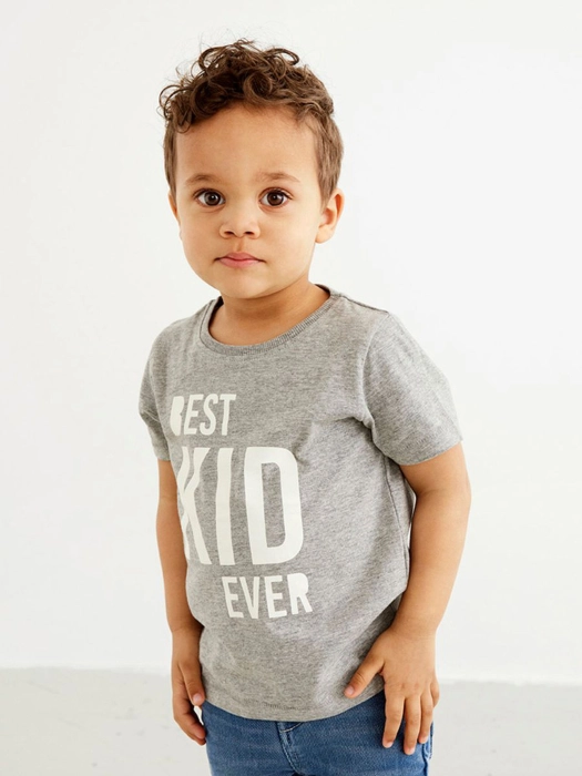 Παιδική μπλούζα Name it για αγόρια Best Kid γκρι αγορίστικα ποιοτικά οικονομικά καθημερινά επώνυμα 1