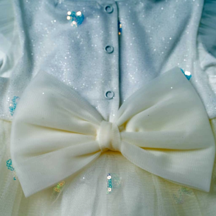 Bρεφικό φόρεμα Εβίτα για κορίτσια Hearts Λευκό φορεματάκια καθημερινά για κοριτσάκια online 11