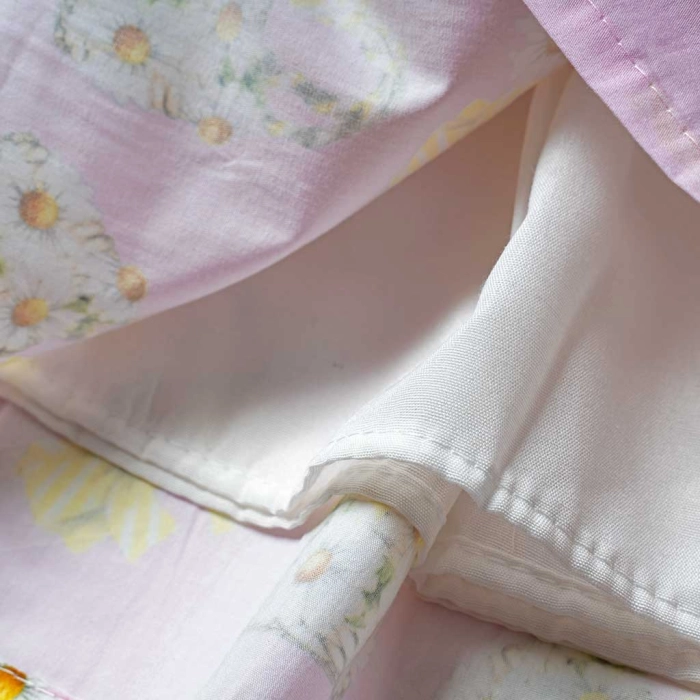 Bρεφικό φόρεμα Εβίτα για κορίτσια Daisies Ροζ φορεματάκια καθημερινά για κοριτσάκια online 5