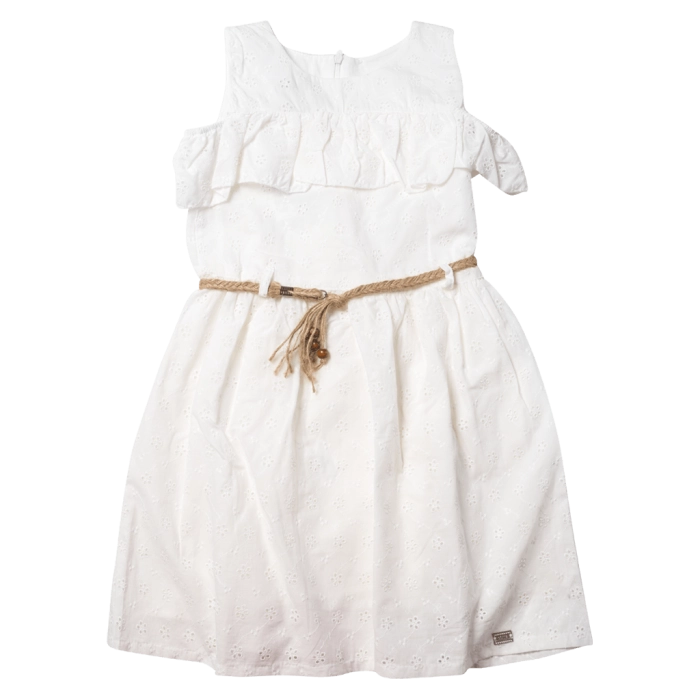 Παιδικό φόρεμα Εβίτα για κορίτσια Girly Άσπρο