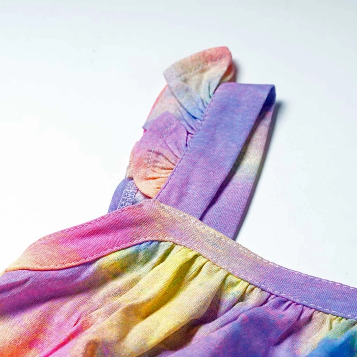 Παιδικό φόρεμα Εβίτα για κορίτσια Groove Πολύχρωμο φορεματάκια καθημερινά για κοριτσάκια online 7