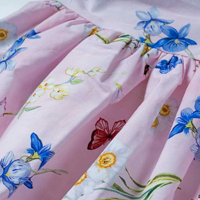 Παιδικό φόρεμα Εβίτα για κορίτσια Spring ροζ καθημερινά χαριτωμένα φορέματα online 4