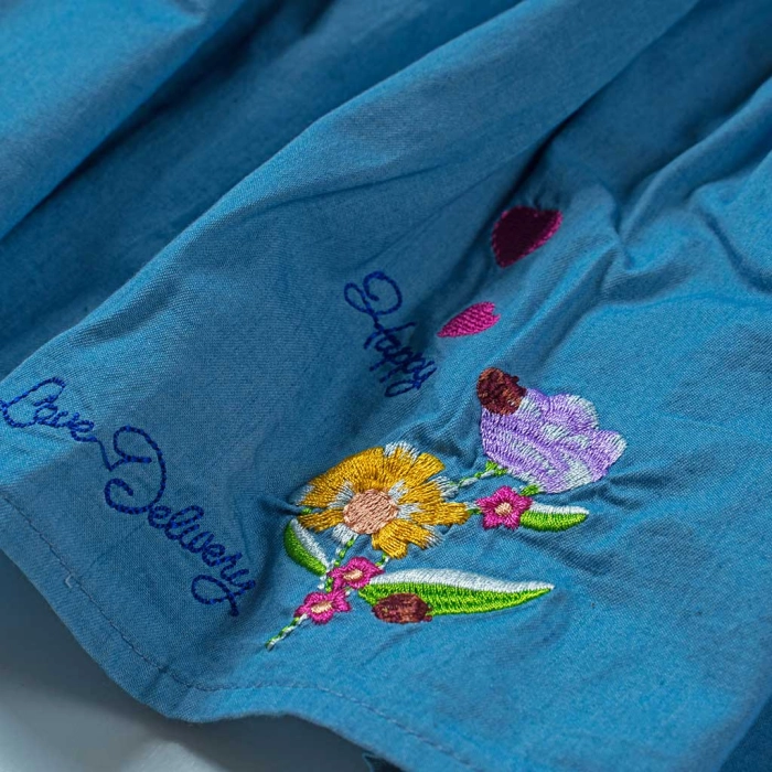 Παιδικό φόρεμα Εβίτα για κορίτσια Love delivery μπλε καθημερινά χαριτωμένα φορέματα online 2