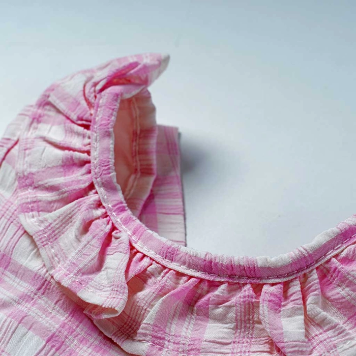 Βρεφικό φόρεμα Εβίτα για κορίτσια Lucky ροζ καθημερινά βρεφικά φορεματάκια online 2
