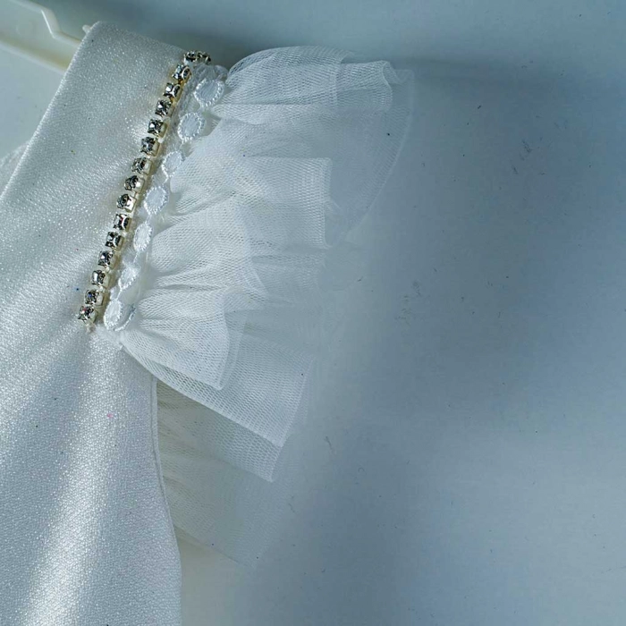 Παιδικό φόρεμα για κορίτσια Miriam ασπρο κοριτσίστικα τούλι λευκά επίσημα βαφτίσεις γάμους online (1)