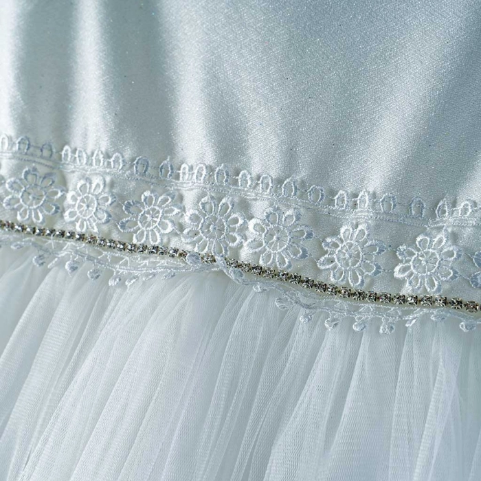 Παιδικό φόρεμα για κορίτσια Miriam ασπρο κοριτσίστικα τούλι λευκά επίσημα βαφτίσεις γάμους online (4)