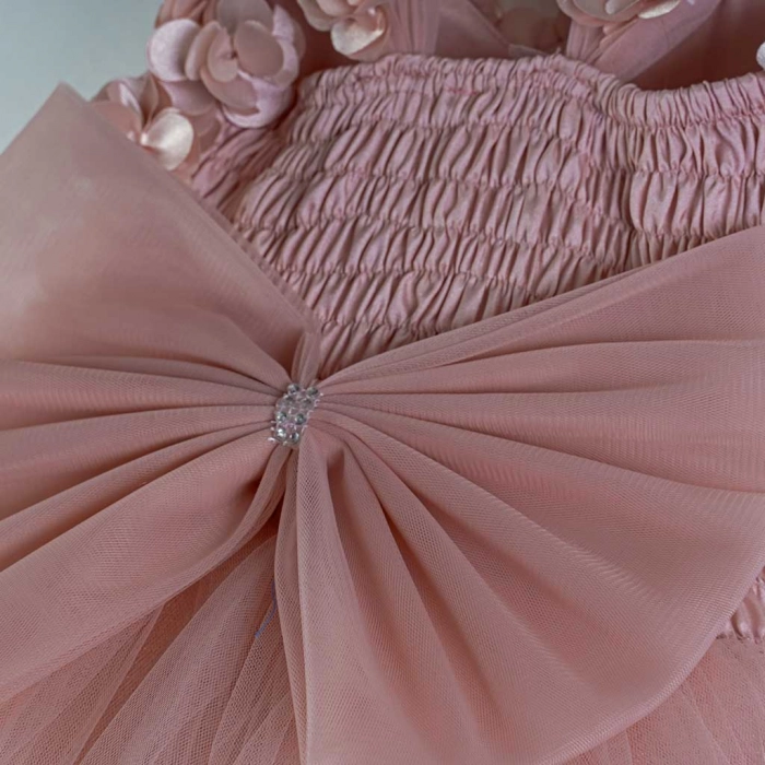 Παιδικό φόρεμα για κορίτσια Gardenia ροζ αμπιγιέ γάμος βάπτιση παρανυφάκι online 3