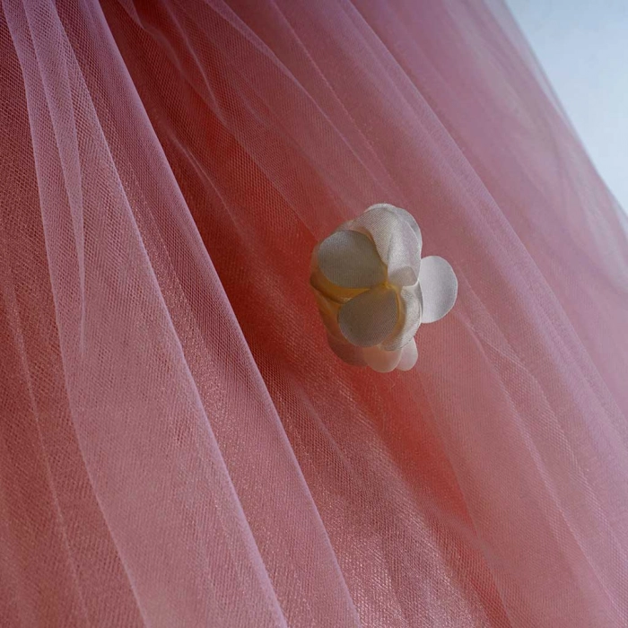 Παιδικό φόρεμα για κορίτσια Gardenia ροζ αμπιγιέ γάμος βάπτιση παρανυφάκι online 5